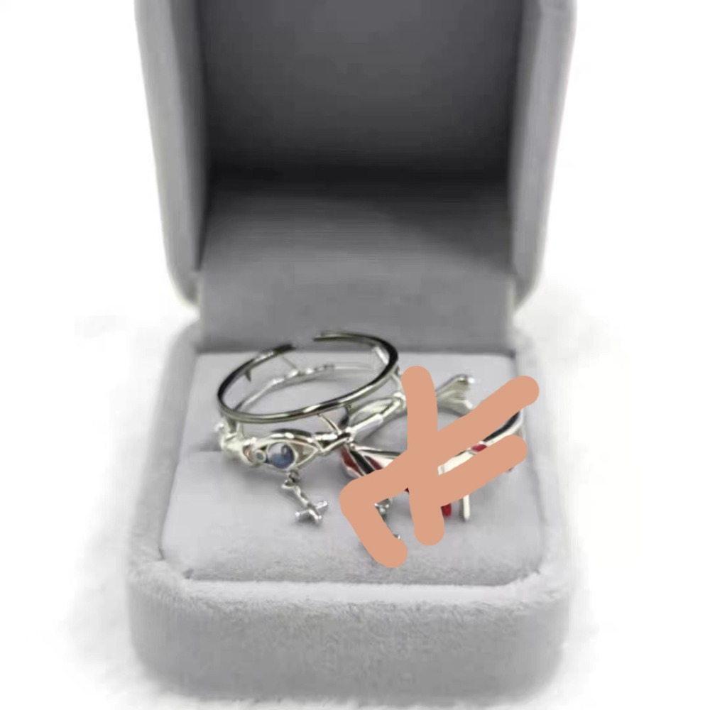 Street Fashion Rings - 레트로 스테레오 크로스 펑크 핑거 링,