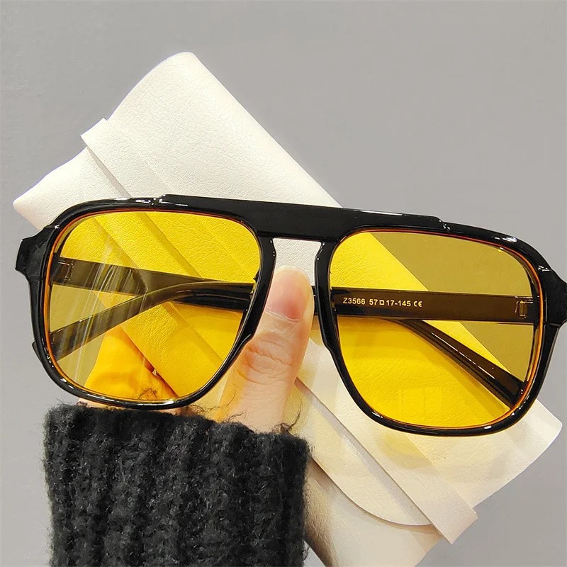 Street Fashion Glasses - 새로운 오버사이즈 프레임 선글라스 클래식 여성용
