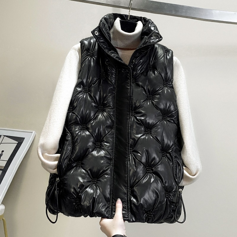Puffer Vest Padded - 가을 겨울 파카 두꺼운 따뜻한 솜