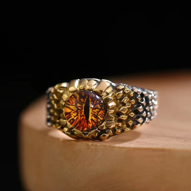 Street Fashion Rings - 태국 실버 남성용 반지, 빈티지 펑크