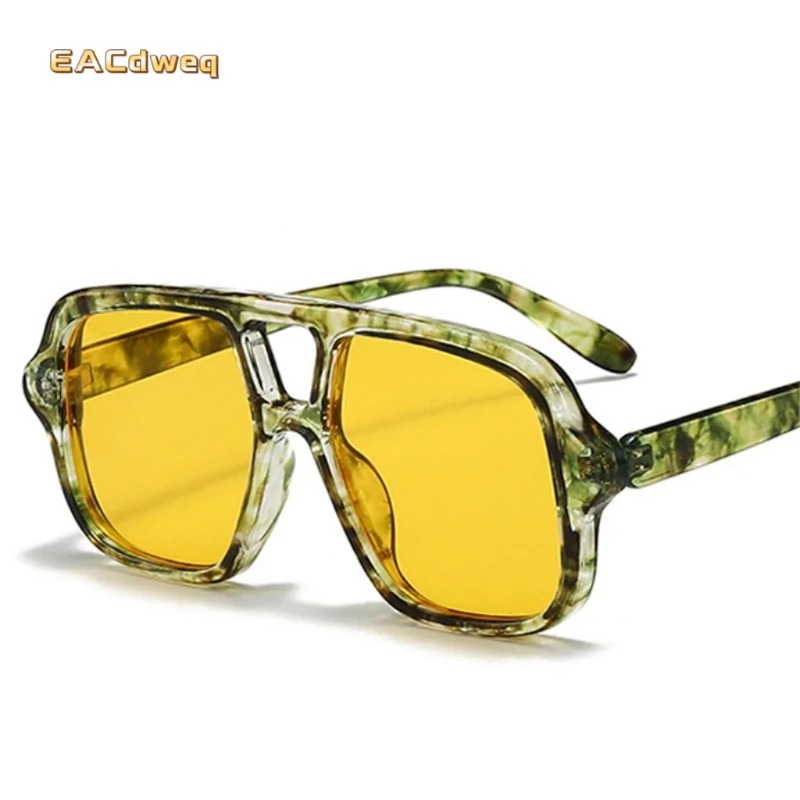 Street Fashion Glasses - 인기 패션 더블 브리지 사각 남성