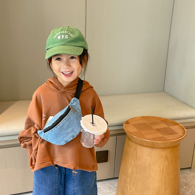Street Fashion For Boy - 패션 데님 아동용 허리 가방 레저