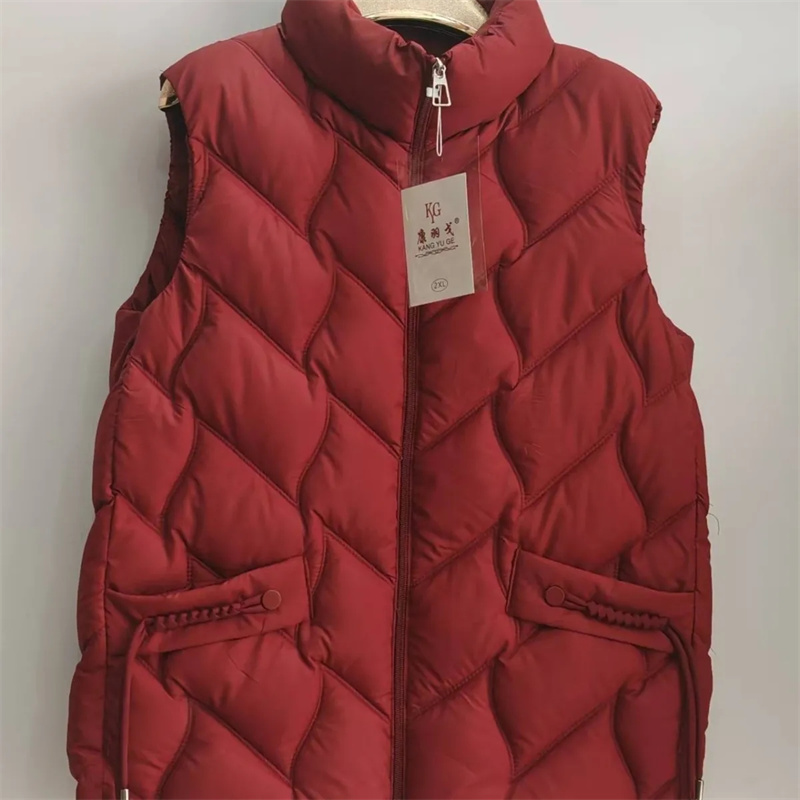 Puffer Vest Padded - 겨울 중년 여성용 솜 패딩 조끼