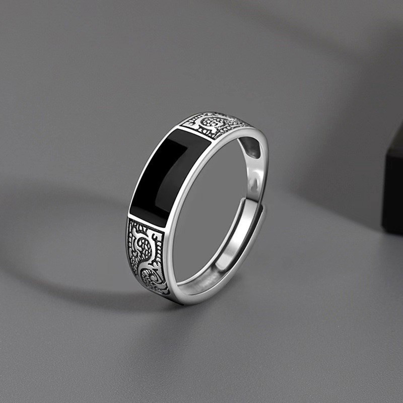 Street Fashion Rings - 925 스털링 실버 반지 빈티지 힙합