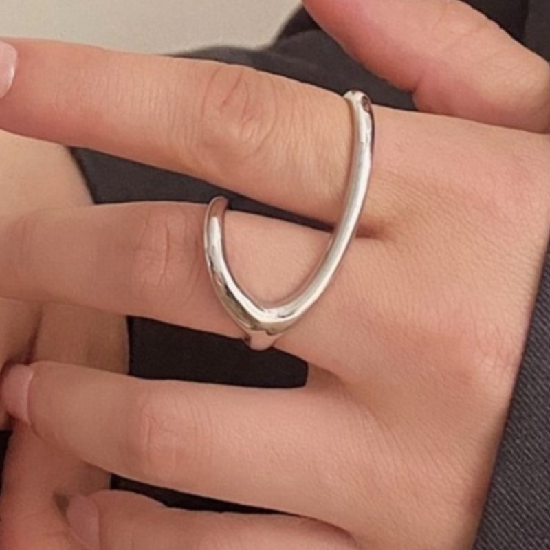 Street Fashion Rings - PANJBJ 여성을위한 925 스털링 실버 라인