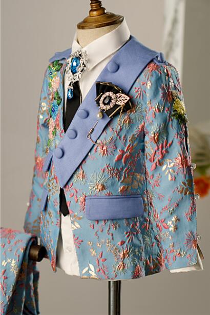 Street Fashion For Boy - 2023 최신 디자인 소년 정장 자카드