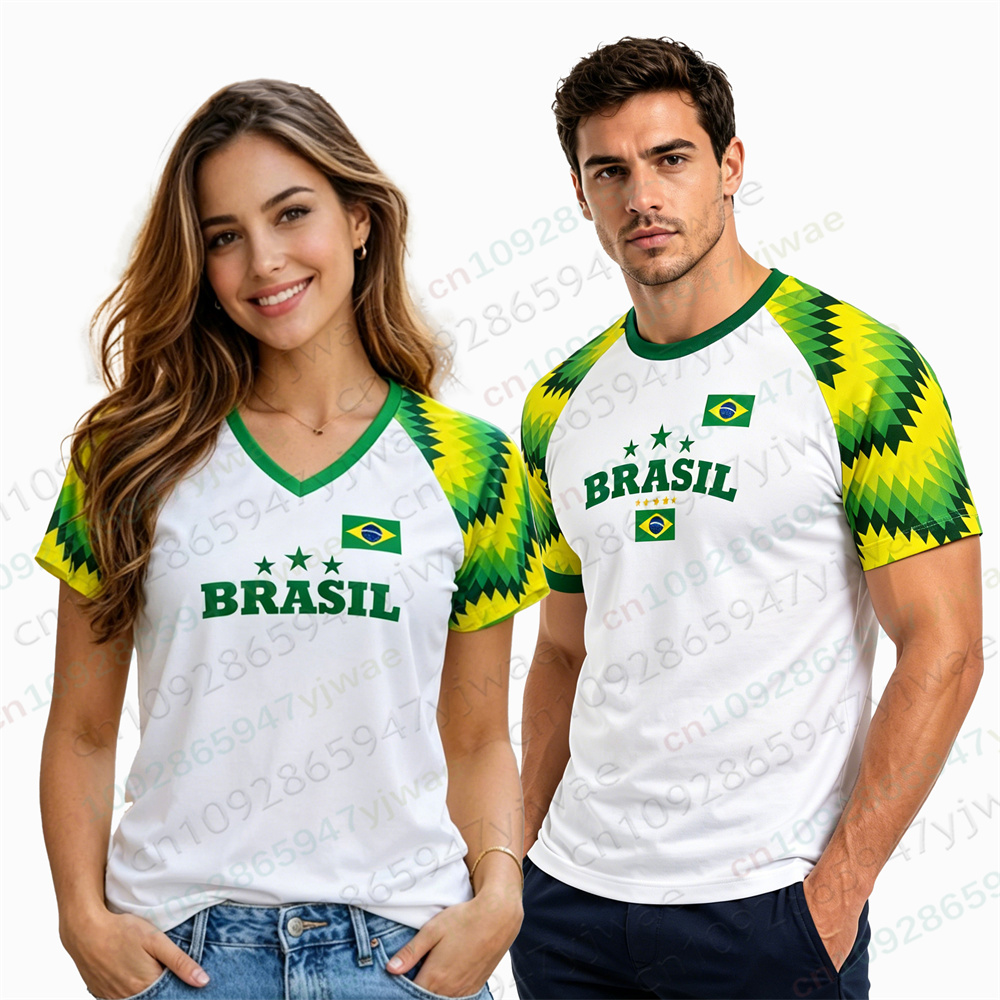 Street Fashion Brazil - 2026 브라질 축구 유니폼 노란색 녹색