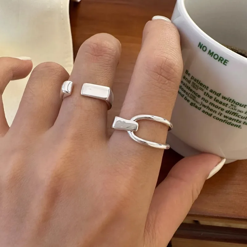 Street Fashion Rings - VENTFILLE 925 스털링 실버 반지 INS