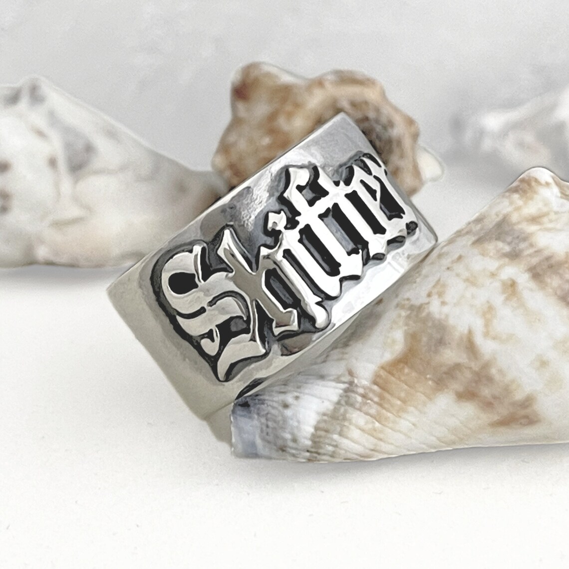 Street Fashion Rings - 12MM 남자 고딕 반지 맞춤형 올드