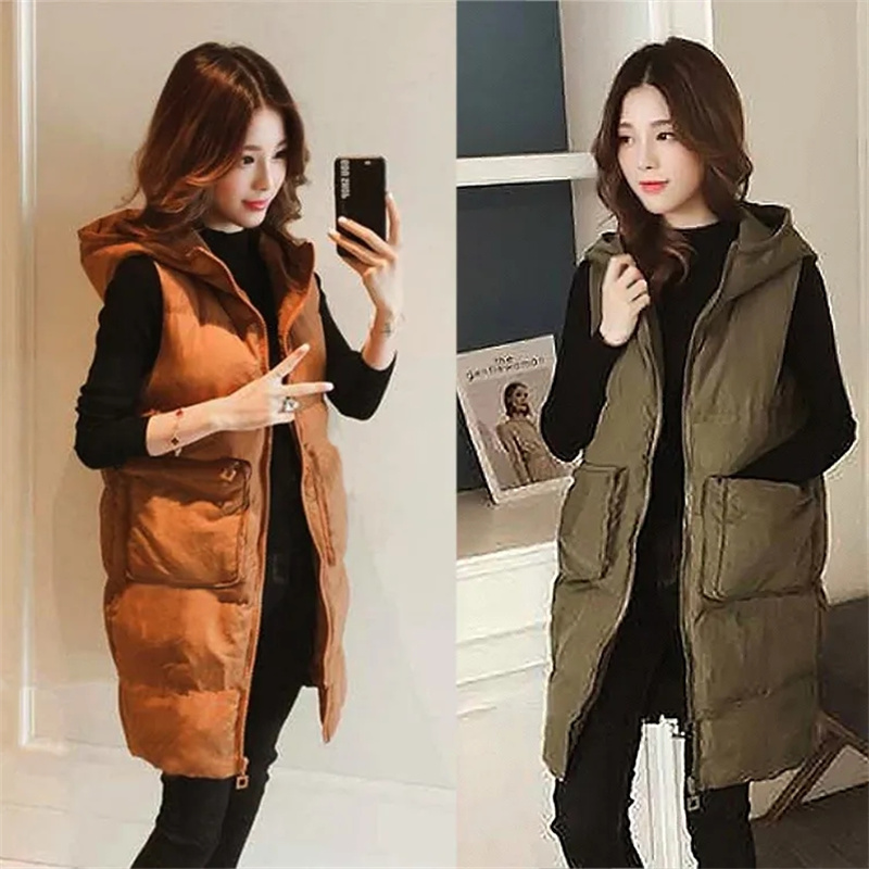 Puffer Vest Padded - 2026 신상 겨울 민소매 탱크탑 여성