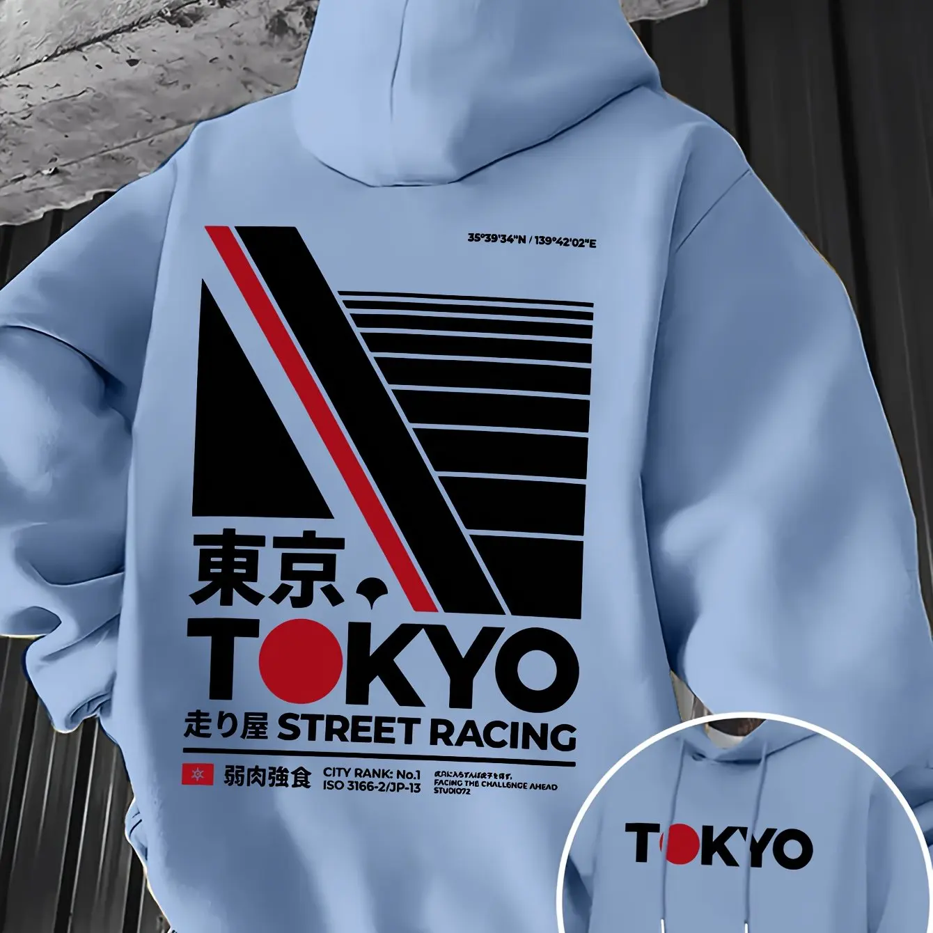 Street Fashion Guys - 레트로 JDM 도쿄 레이싱 양면 프린트