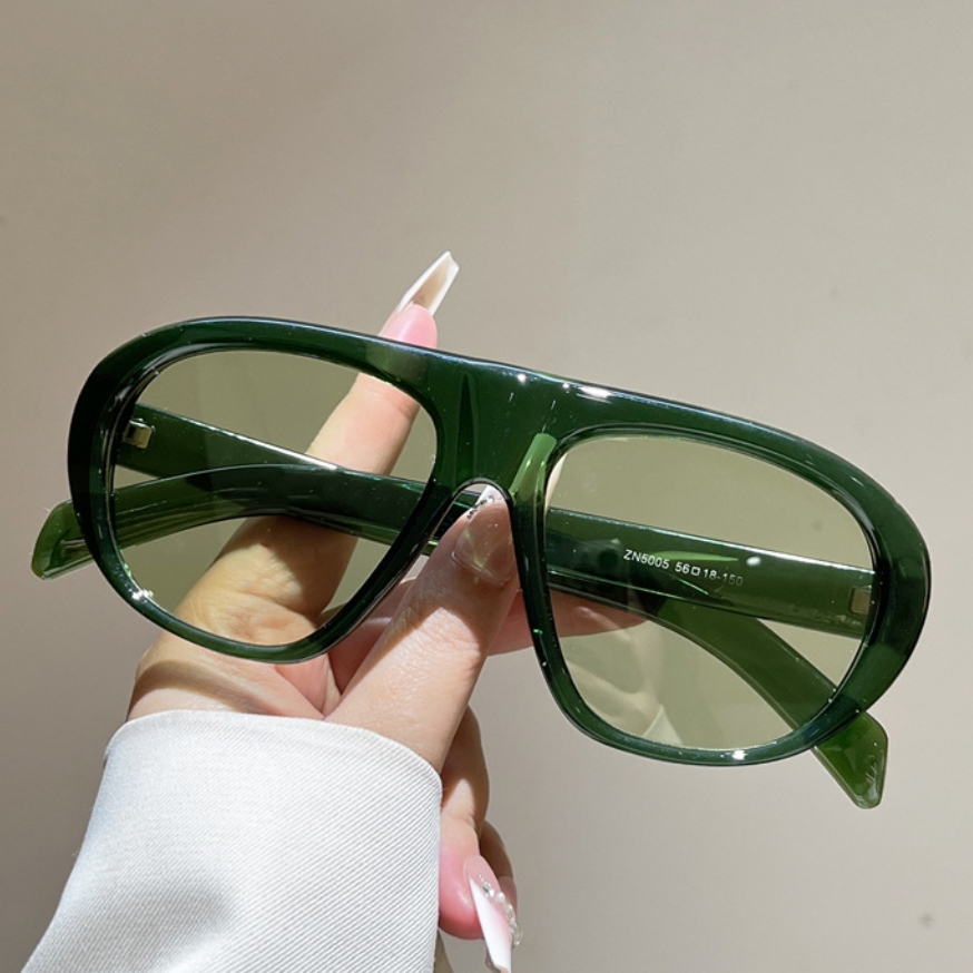 Street Fashion Glasses - 새로운 오버사이즈 파일럿 선글라스 여성 남성