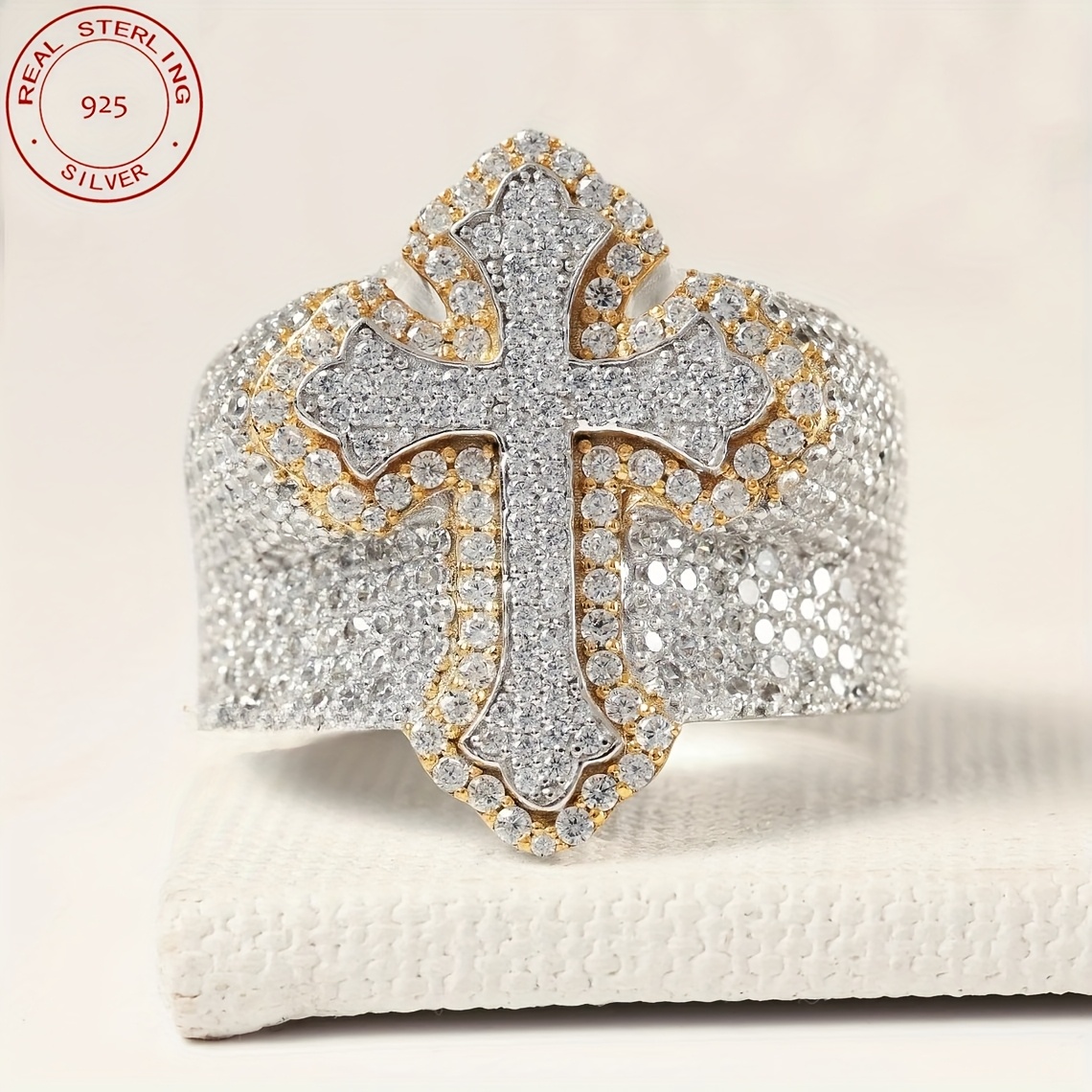 Street Fashion Rings - 2025 신상품 아이스드 아웃 크로스 링
