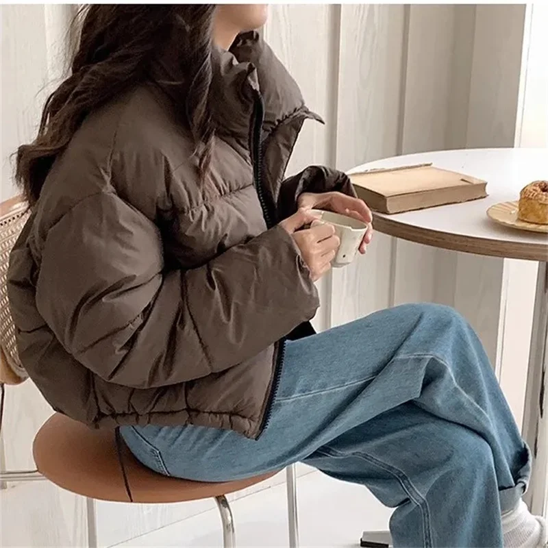 Puffer Vest Padded - 2024 여성용 단색 루즈 퍼퍼 재킷,
