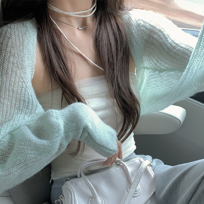 여성용 한국 스타일 카디건, 올매치 솔리드 디자인, 용 - Street Fashion Korean Girl 리뷰 및 가격