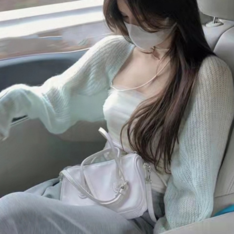 여성용 한국 스타일 카디건, 올매치 솔리드 디자인, 용 - Street Fashion Korean Girl 리뷰 및 가격