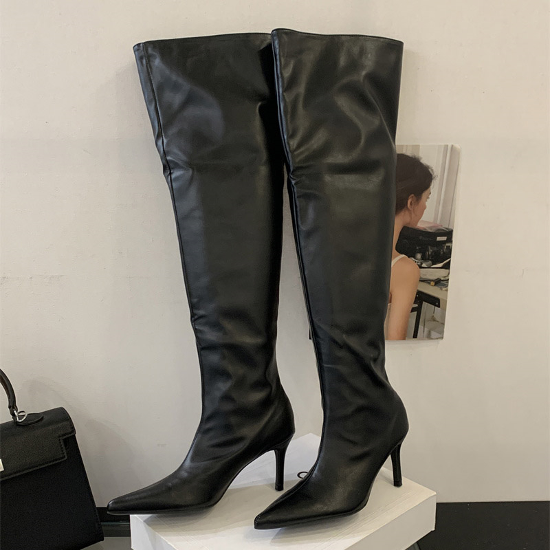 2026년 겨울 디자인 플리츠 포인티드 토 여성 롱 오 - Street Fashion Winter 리뷰 및 가격