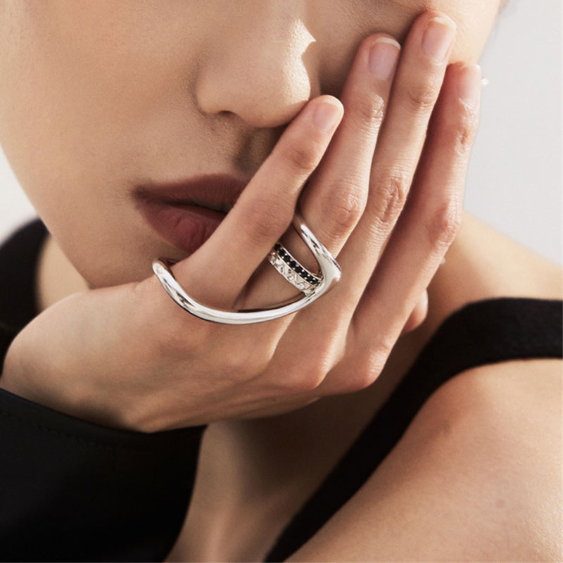VENTFILLE 925 스털링 실버 지르콘 더블 레이 - Street Fashion Rings 리뷰 및 가격
