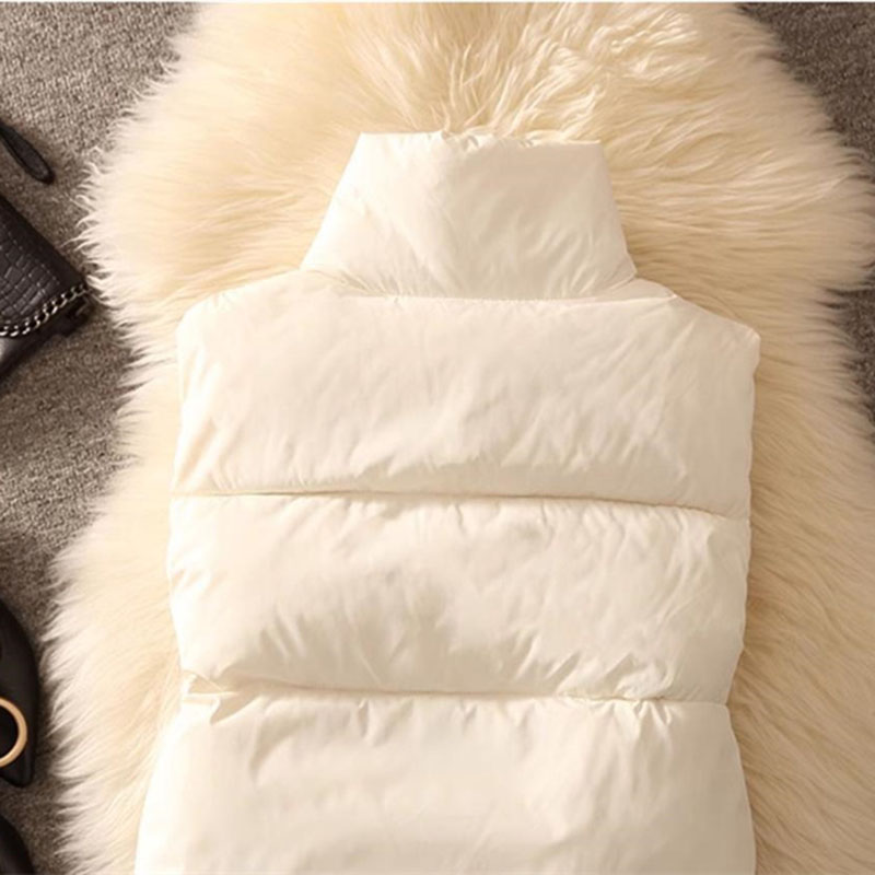 여성용 패딩 패딩 민소매 조끼 재킷, 따뜻한 면 패딩  - Puffer Vest Padded 리뷰 및 가격