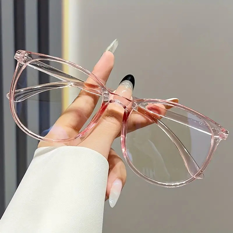 블랙 핑크 색상의 빈티지 스타일 안경 3개, 라운드 투 - Street Fashion Events 리뷰 및 가격