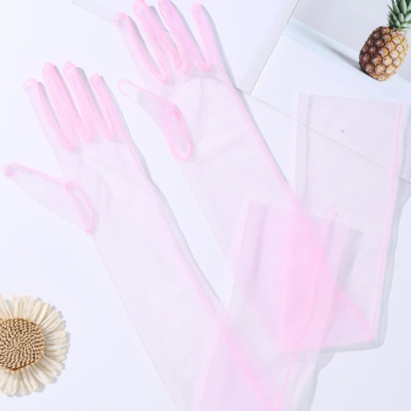 섹시한 얇은 할로우 투명 긴 장갑, 55CM, 70CM - Street Fashion Gloves 리뷰 및 가격