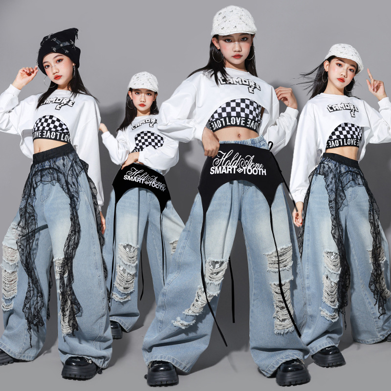 힙합 소녀 패션 K-POP 크롭탑 레터링 카고 팬츠 아 - Street Fashion Kpop 리뷰 및 가격