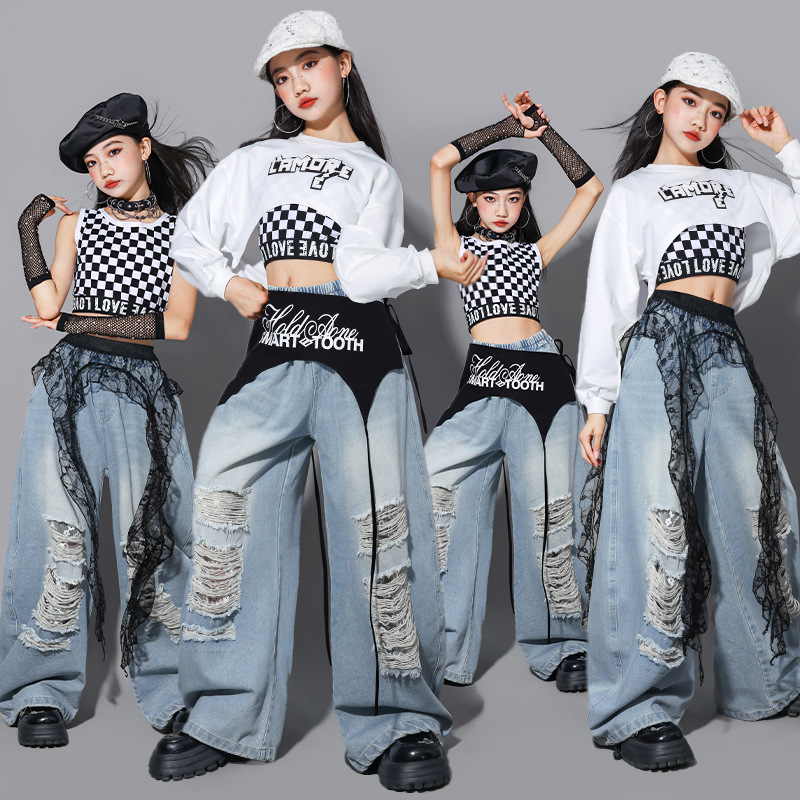힙합 소녀 패션 K-POP 크롭탑 레터링 카고 팬츠 아 - Street Fashion Kpop 리뷰 및 가격