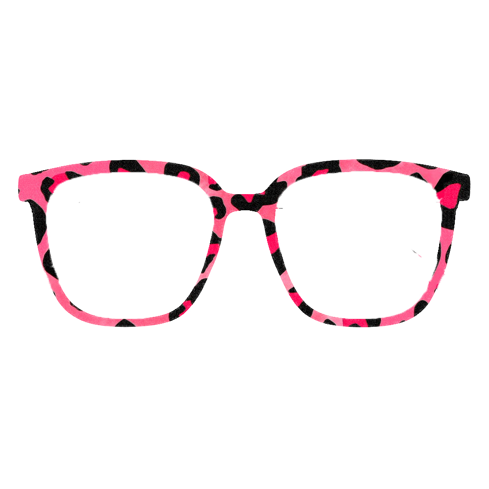 트렌디 한 무지개 표범 인쇄 사각형 안경 프레임 여성  - Street Fashion Glasses 리뷰 및 가격