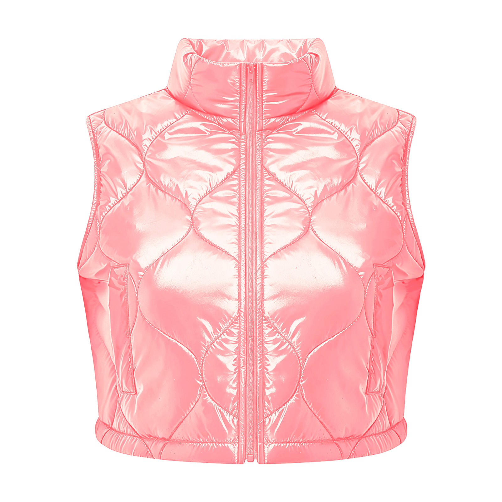 여성용 겨울 따뜻한 퀼팅 패딩 크롭 베스트 스탠드 칼라 - Puffer Vest Padded 리뷰 및 가격