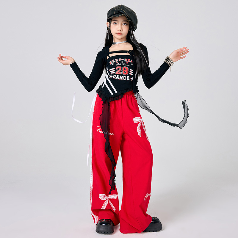 새로운 여자 K-Pop 재즈 무대 의상 블랙 화이트 탑 - Street Fashion Kpop 리뷰 및 가격