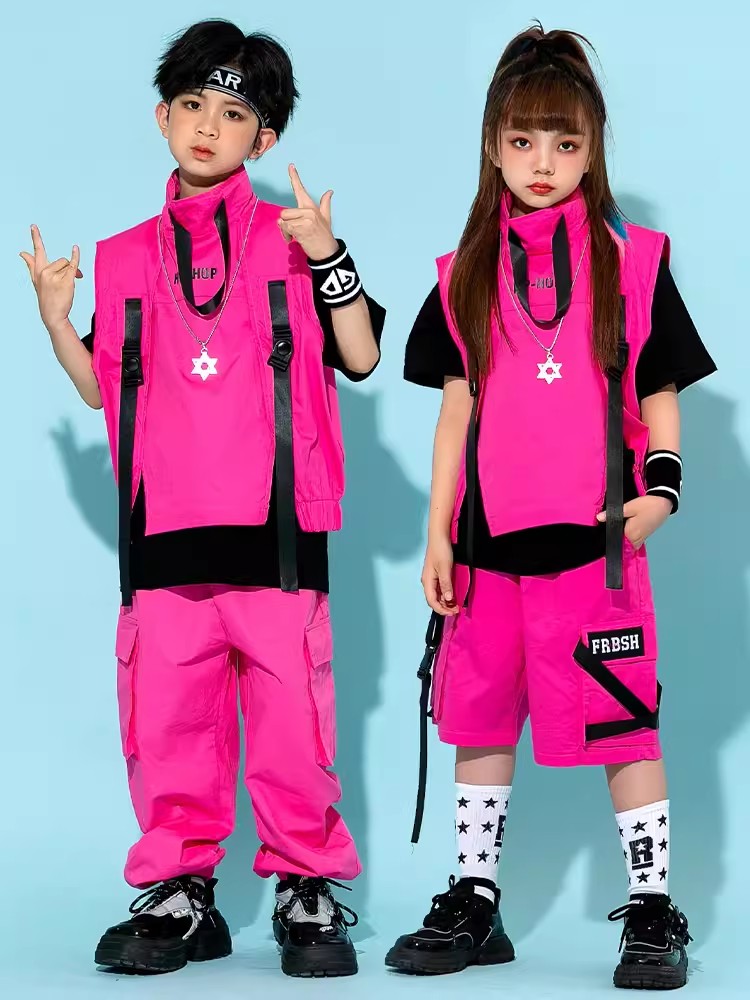 어린이 힙합 의상 소년 소녀 재즈 댄스 패션 의류, 핑 - Street Fashion For Boy 리뷰 및 가격