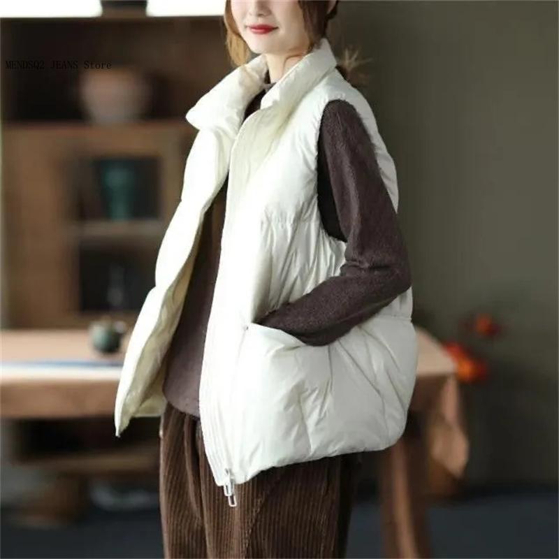 패딩 조끼 여성용 다운 코튼 조끼 코트 가을 겨울 재킷 - Puffer Vest Padded 리뷰 및 가격