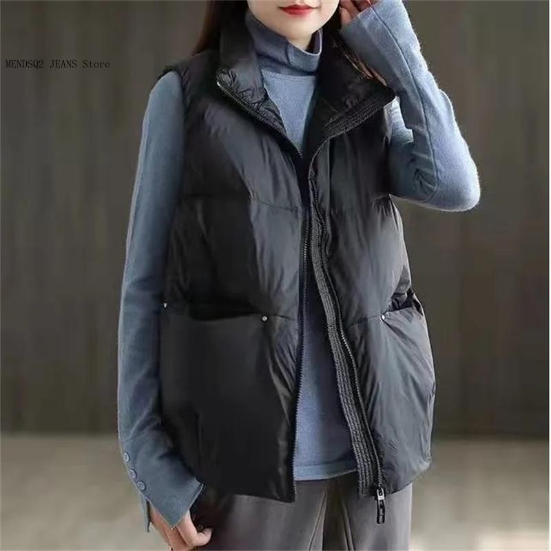 패딩 조끼 여성용 다운 코튼 조끼 코트 가을 겨울 재킷 - Puffer Vest Padded 리뷰 및 가격