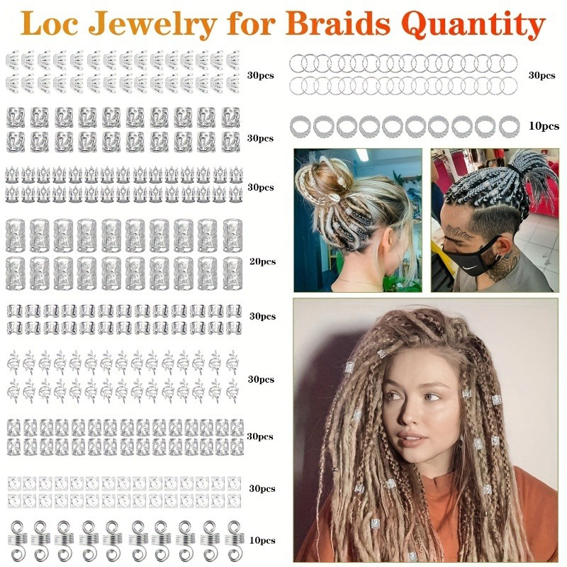 280pcs 은빛 금속 머리 끈 반지 & 커프스 세트  - Street Fashion Rings 리뷰 및 가격