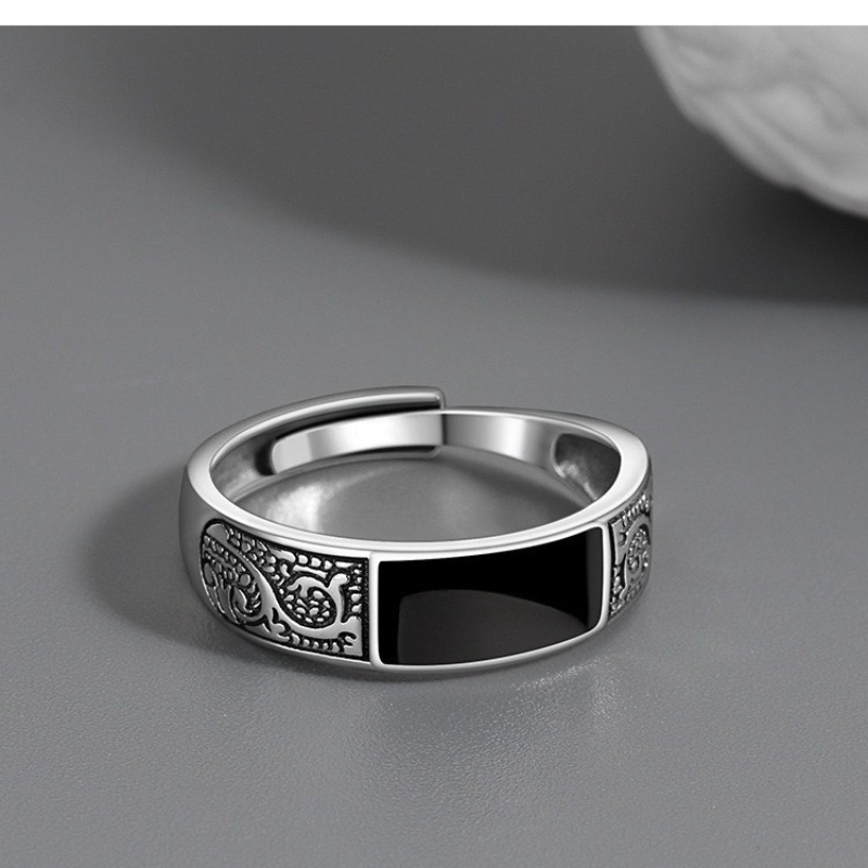 925 스털링 실버 반지 빈티지 힙합 여성용 남성용 웨 - Street Fashion Rings 리뷰 및 가격