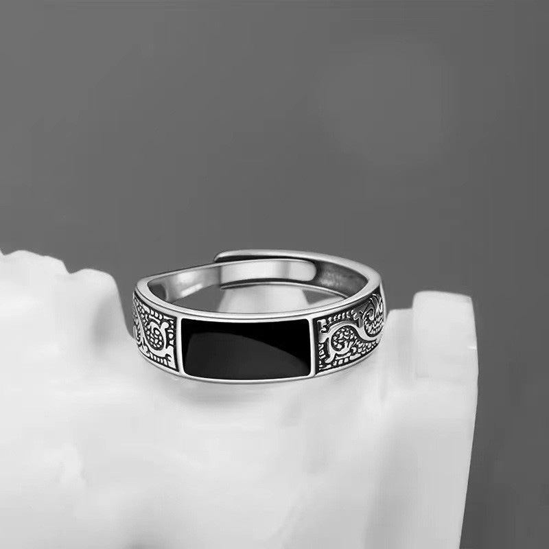 925 스털링 실버 반지 빈티지 힙합 여성용 남성용 웨 - Street Fashion Rings 리뷰 및 가격