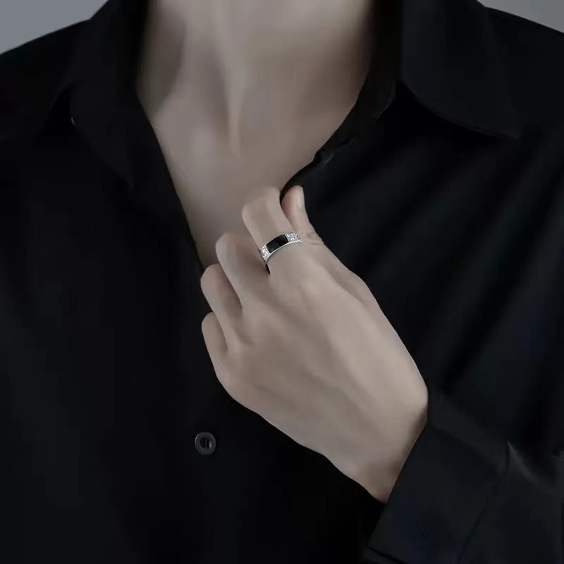 925 스털링 실버 반지 빈티지 힙합 여성용 남성용 웨 - Street Fashion Rings 리뷰 및 가격