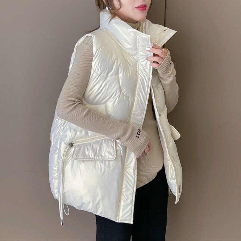 2024 신상 다운 코튼 조끼 여성 가을 겨울 파카 두 - Puffer Vest Padded 리뷰 및 가격