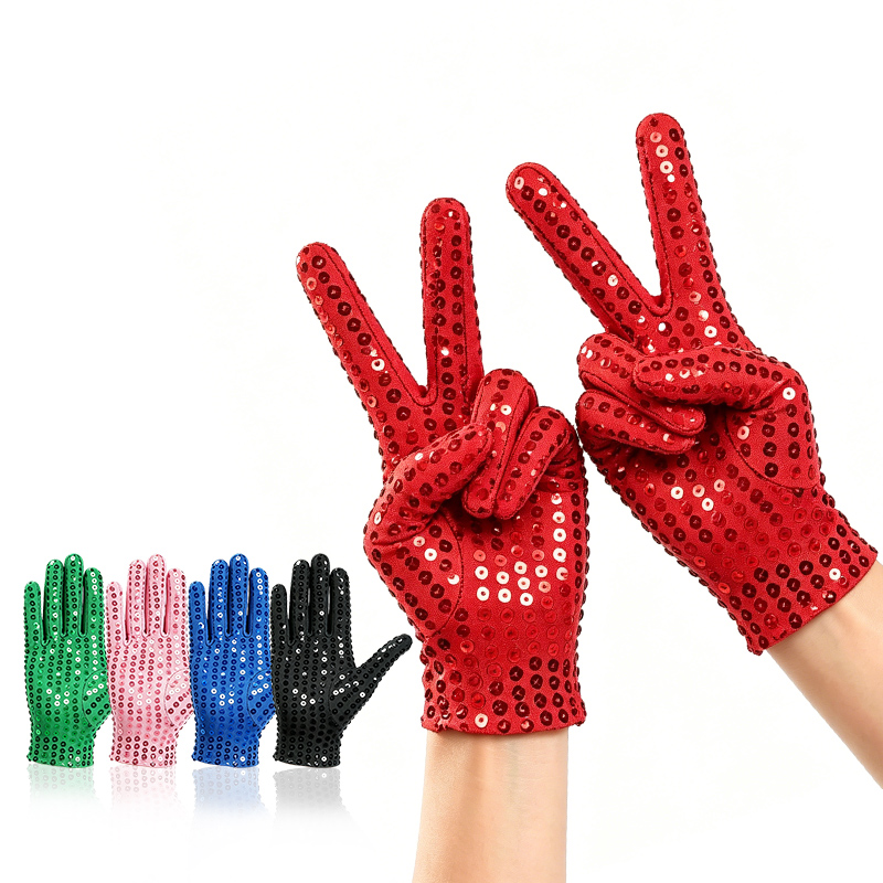 남녀 공용 축제용 스팽글 장갑, 성인용 얇은 댄스 스타 - Street Fashion Gloves 리뷰 및 가격