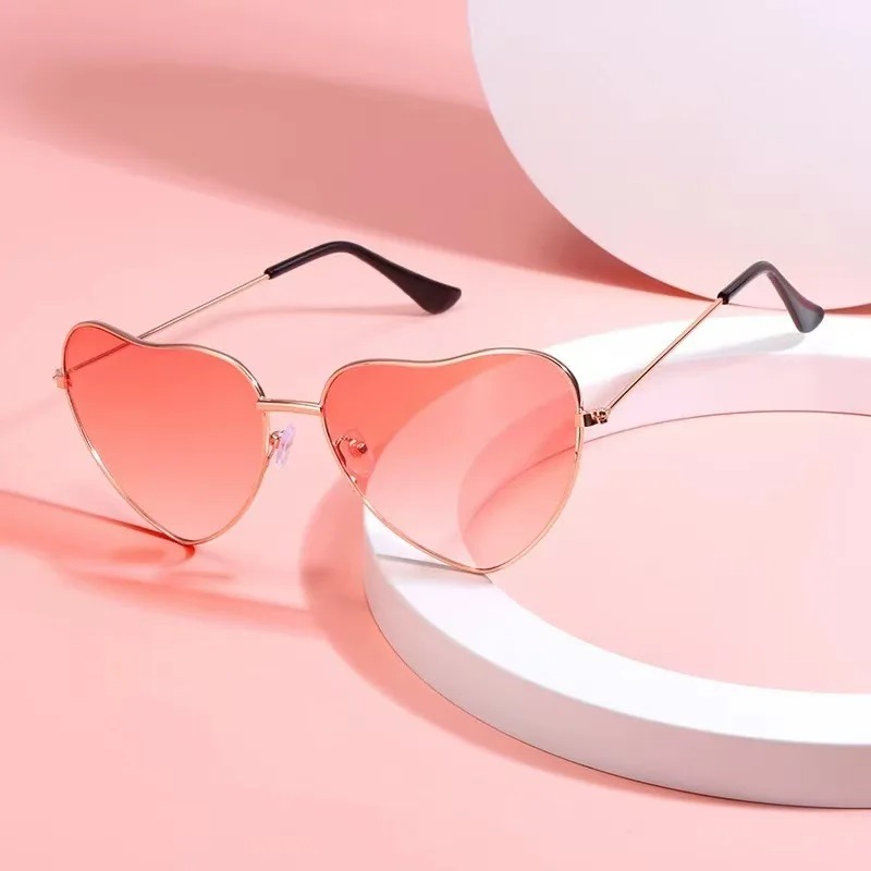패션 하트 모양의 금속 선글라스 빈티지 트렌디 스트리트 - Street Fashion Glasses 리뷰 및 가격