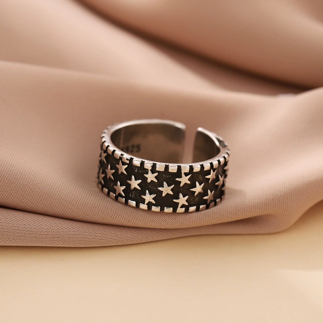 인기 급상승 중인 새로운 925 스털링 실버 레트로 개 - Street Fashion Rings 리뷰 및 가격