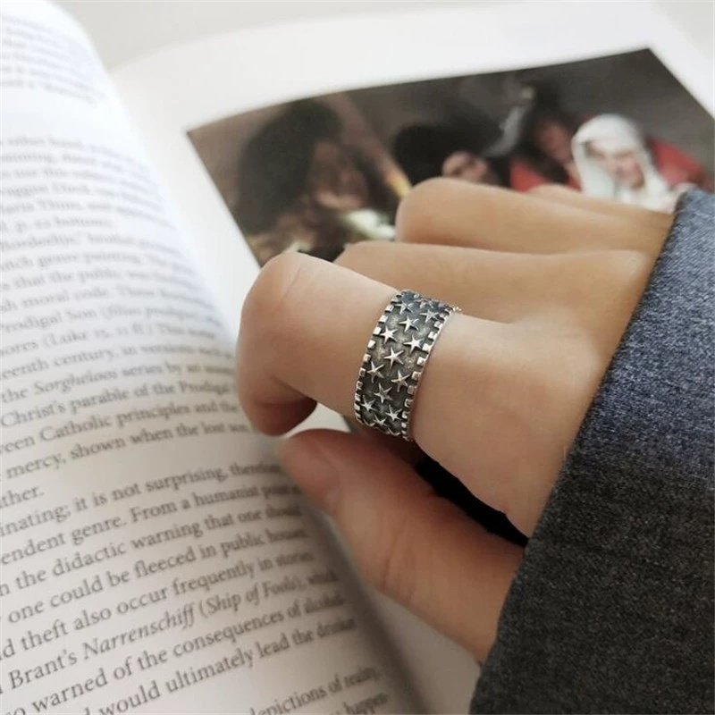 인기 급상승 중인 새로운 925 스털링 실버 레트로 개 - Street Fashion Rings 리뷰 및 가격