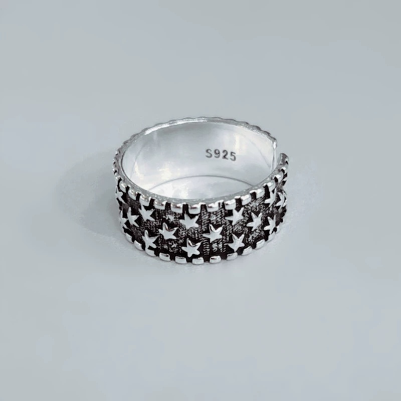 인기 급상승 중인 새로운 925 스털링 실버 레트로 개 - Street Fashion Rings 리뷰 및 가격