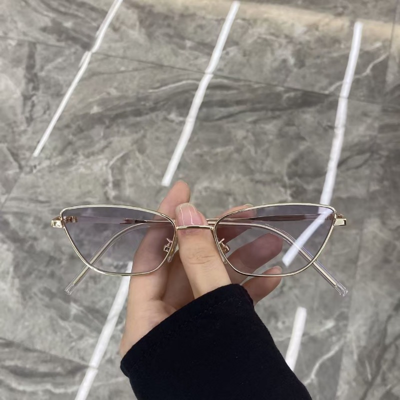여성용 세련된 마름모꼴 메탈 선글라스, 스트리트 사진  - Street Fashion Glasses 리뷰 및 가격