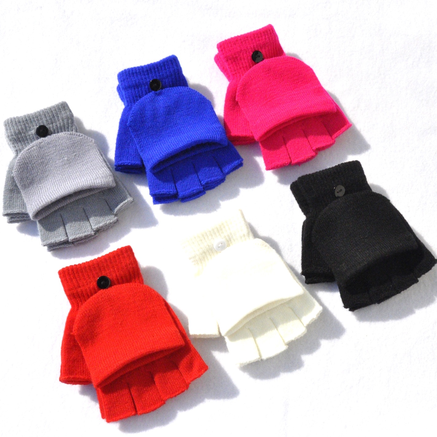 니트 플립 커버 반 손가락 장갑 겨울 여성 남성 학생  - Street Fashion Gloves 리뷰 및 가격