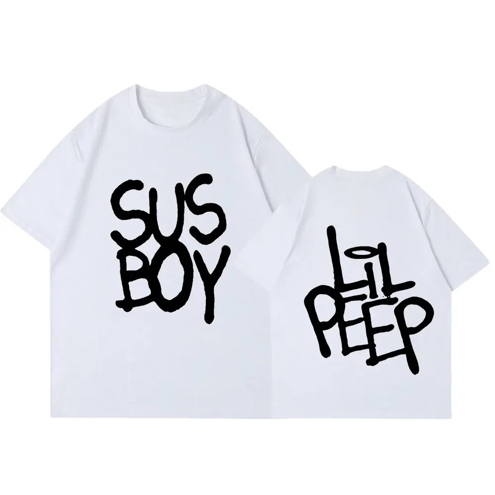 핫 래퍼 Lil Peep Sus Boy 핑크 티셔츠 남 - Street Fashion For Boy 리뷰 및 가격
