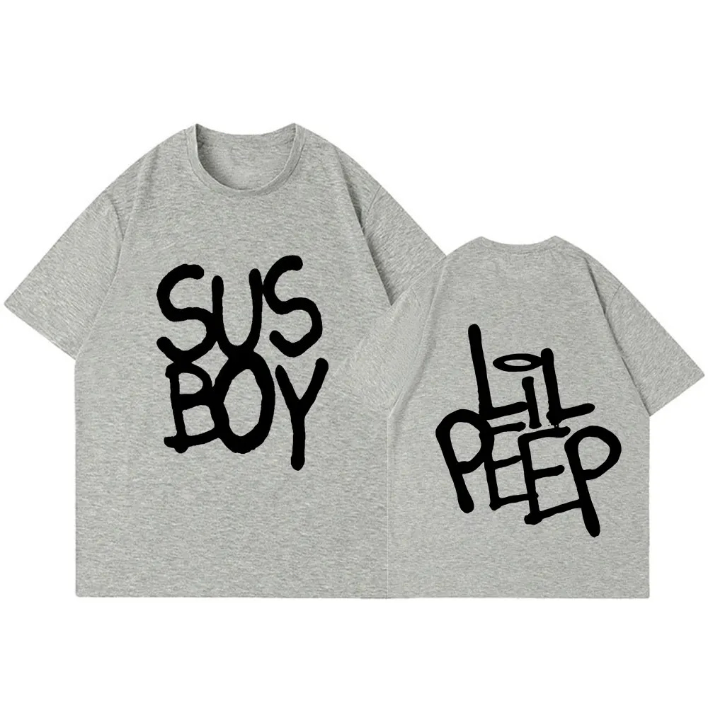핫 래퍼 Lil Peep Sus Boy 핑크 티셔츠 남 - Street Fashion For Boy 리뷰 및 가격