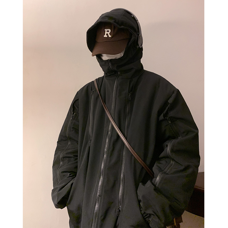 후드가 있는 남성용 두꺼운 겨울 코튼 재킷, 청소년 캐 - Street Fashion Hong Kong 리뷰 및 가격