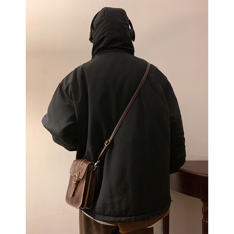 후드가 있는 남성용 두꺼운 겨울 코튼 재킷, 청소년 캐 - Street Fashion Hong Kong 리뷰 및 가격
