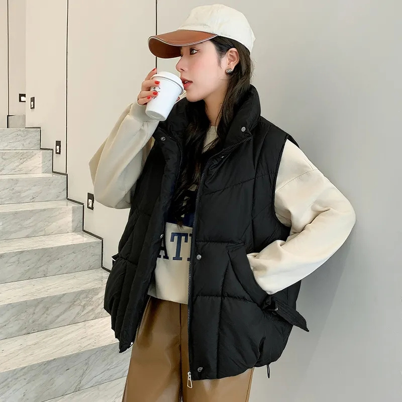 2024 한국 여성 겨울 패딩 민소매 조끼, 따뜻한 면 - Puffer Vest Padded 리뷰 및 가격